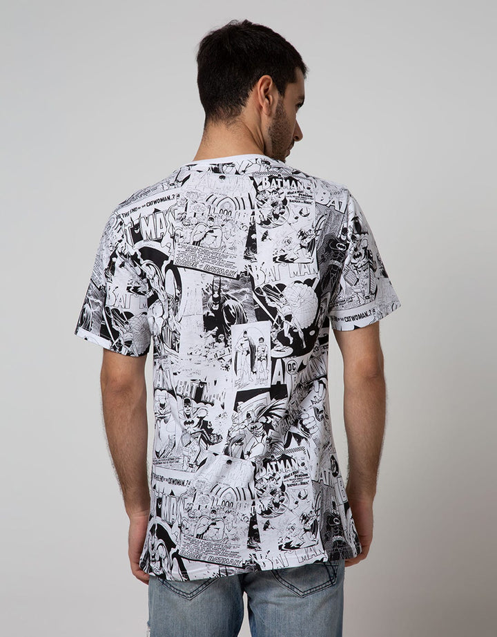 T Zone Short Sleeve T-Shirt Wb Fullprint Batman Comic