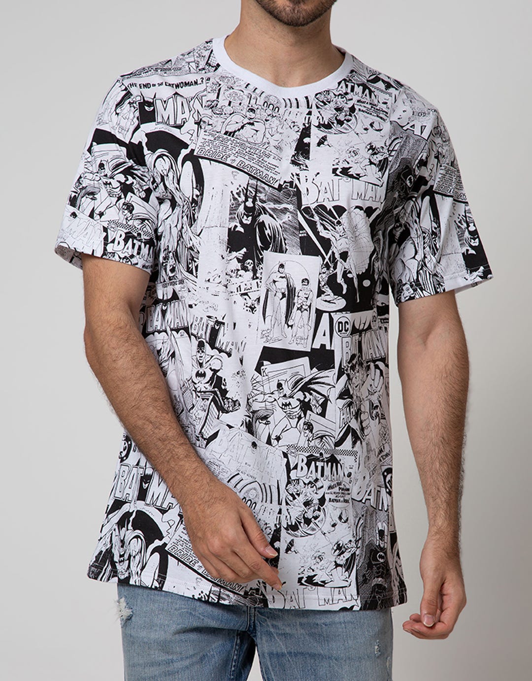 T Zone Short Sleeve T-Shirt Wb Fullprint Batman Comic