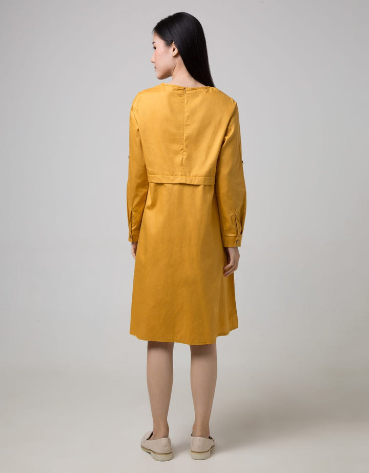 Ultraviolet Buttoned Dress