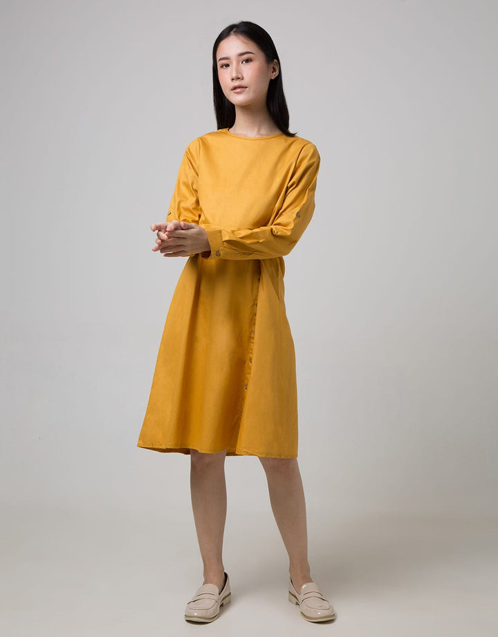 Ultraviolet Buttoned Dress