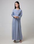 Ultraviolet Printed Maxi Dress