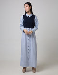 Ultraviolet Mix Knit Maxi Dress