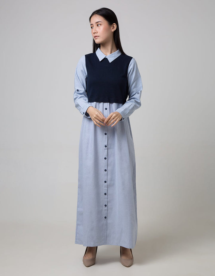 Ultraviolet Mix Knit Maxi Dress
