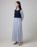 Ultraviolet Mix Knit Maxi Dress