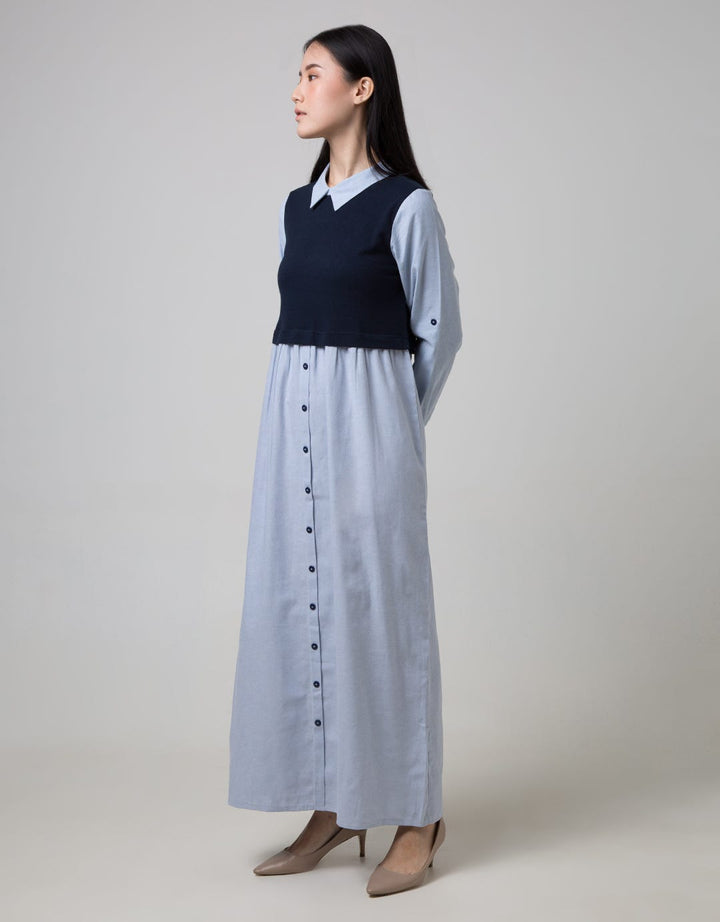 Ultraviolet Mix Knit Maxi Dress