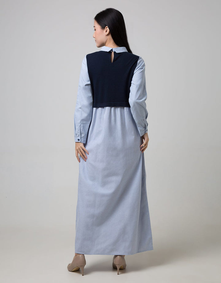 Ultraviolet Mix Knit Maxi Dress
