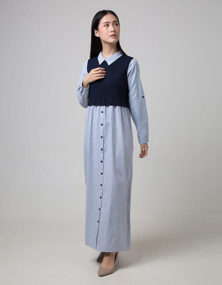 Ultraviolet Mix Knit Maxi Dress