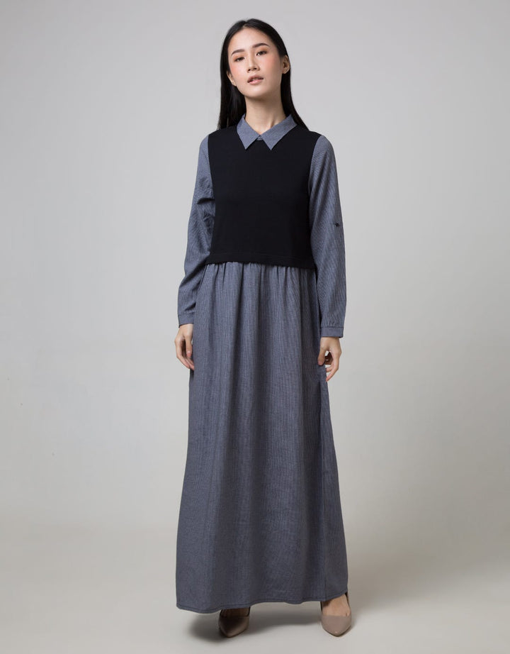 Ultraviolet Mix Knit Maxi Dress