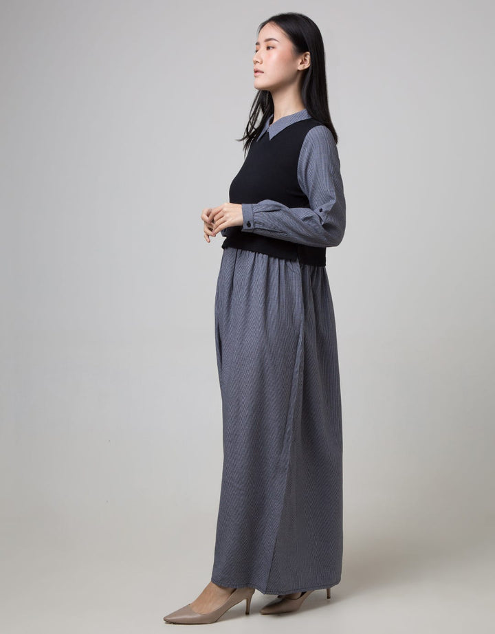 Ultraviolet Mix Knit Maxi Dress