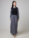 Ultraviolet Mix Knit Maxi Dress