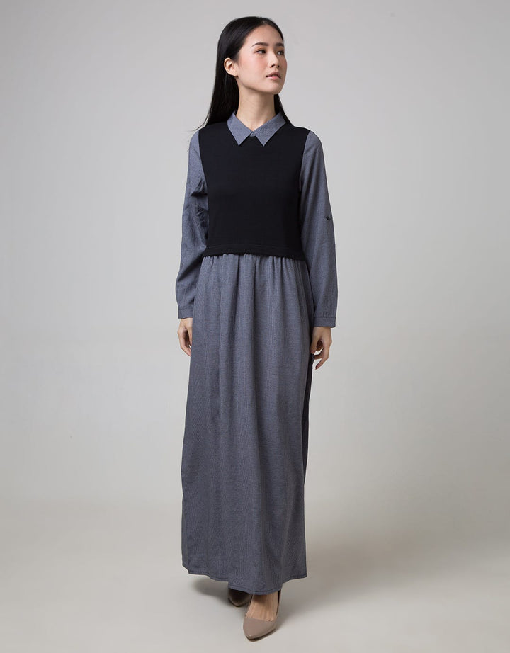 Ultraviolet Mix Knit Maxi Dress
