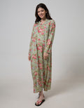 St. Yves Long Sleeve Maxi Dress Rose Pansy
