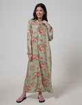 St. Yves Long Sleeve Maxi Dress Rose Pansy