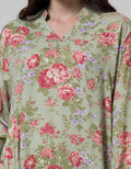 St. Yves Long Sleeve Maxi Dress Rose Pansy