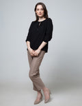 34 BLOUSE RNECK WITH