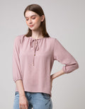34 BLOUSE RNECK WITH