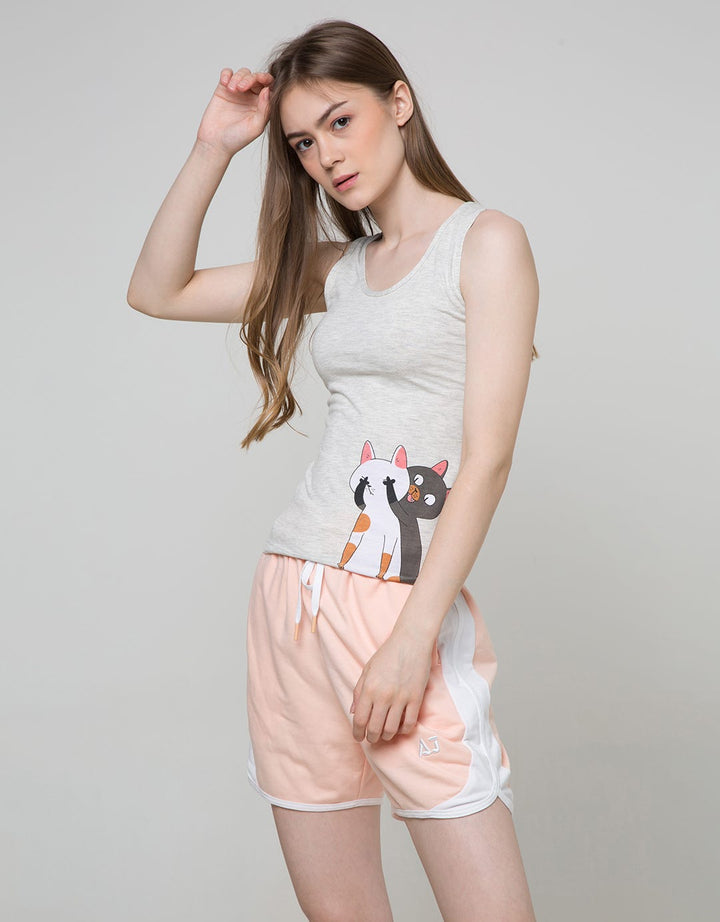 Nevada Singlet Print Cat