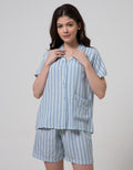 Nevada Short Sleeve Pyjama Shorts Stripe Lollies