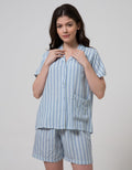 Nevada Short Sleeve Pyjama Shorts Stripe Lollies