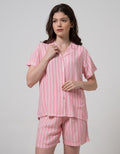 Nevada Short Sleeve Pyjama Shorts Stripe Lollies