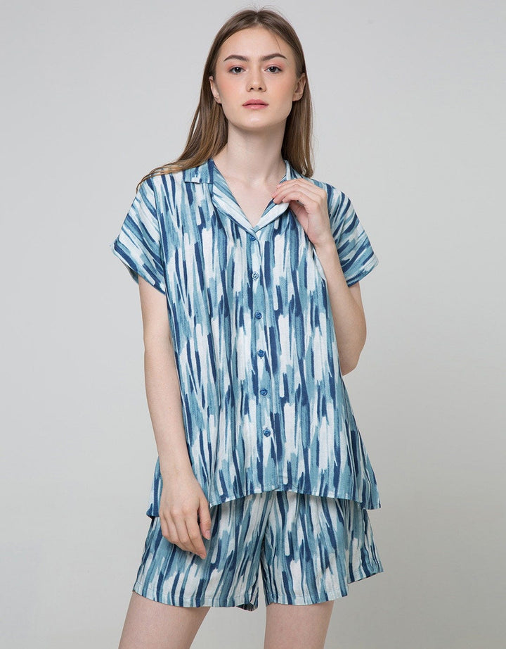 Nevada Short Sleeve Pyjama Shorts Stripe