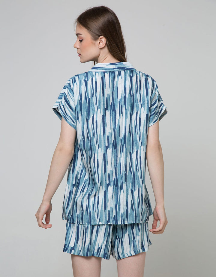 Nevada Short Sleeve Pyjama Shorts Stripe