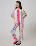 Nevada Short Sleeve Pyjama Pants Bling Stripe
