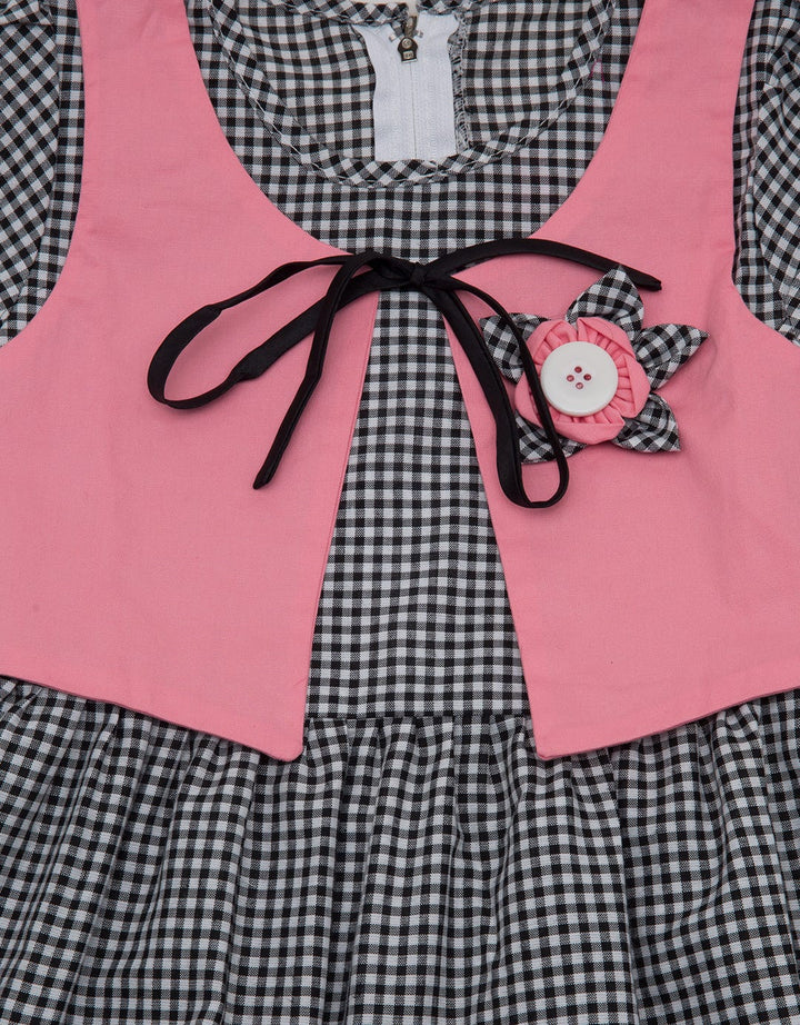 Two Mix Dress Floral Vest