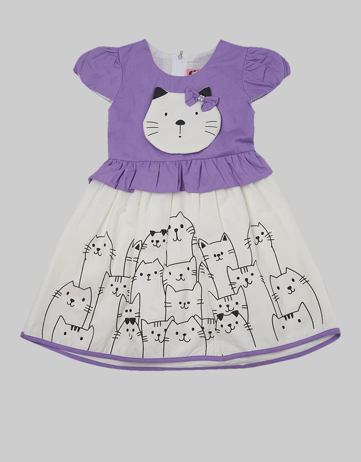 Two Mix Dress Sablon Kawanan Kucing
