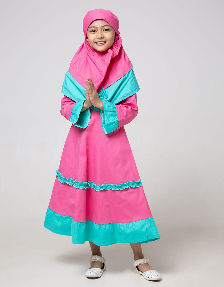Two Mix Dress Muslim Ribbon