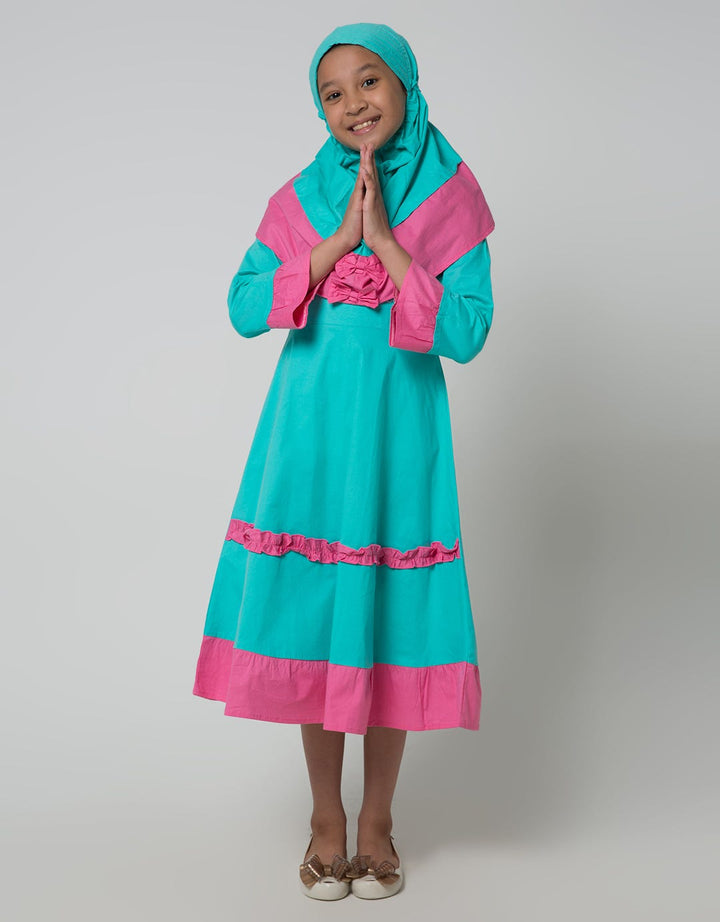Two Mix Dress Muslim Ribbon