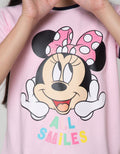 Disney Short Sleeve T-Shirt Minnie Bow Bawah Geber
