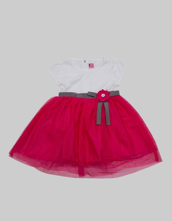 Two Mix Dress Baby Tile Bunga Pink