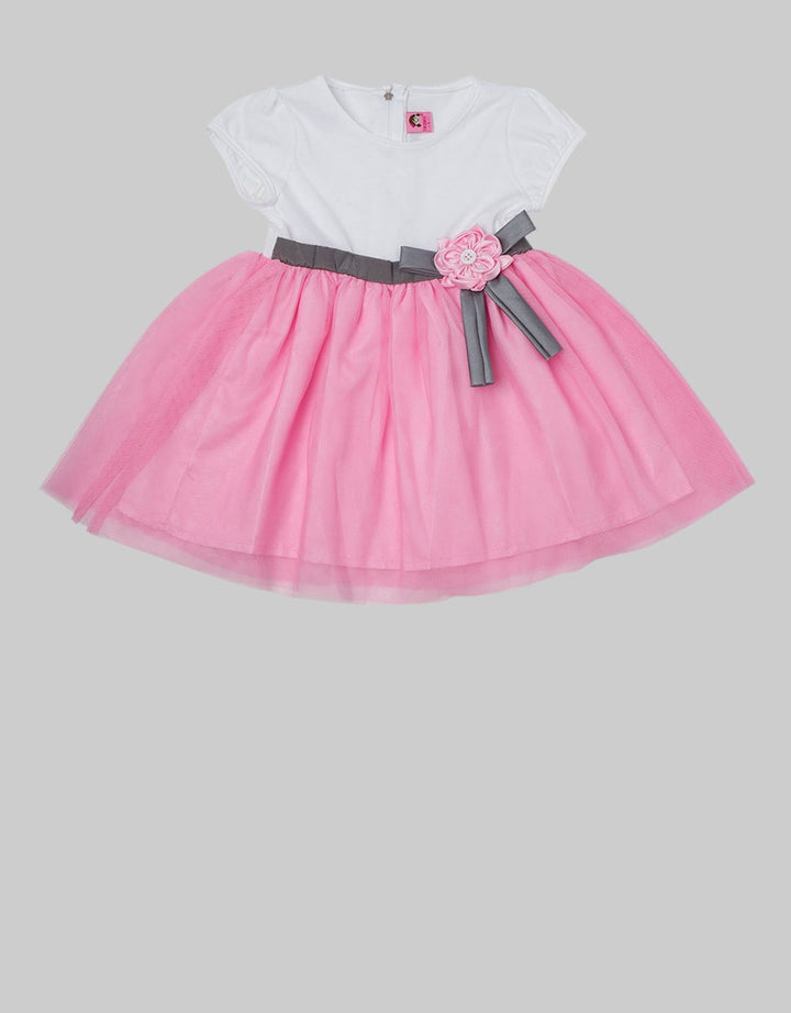 Two Mix Dress Baby Tile Bunga Pink