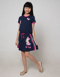 Disney Short Sleeve Midi Dress Minnie Elastic Waist