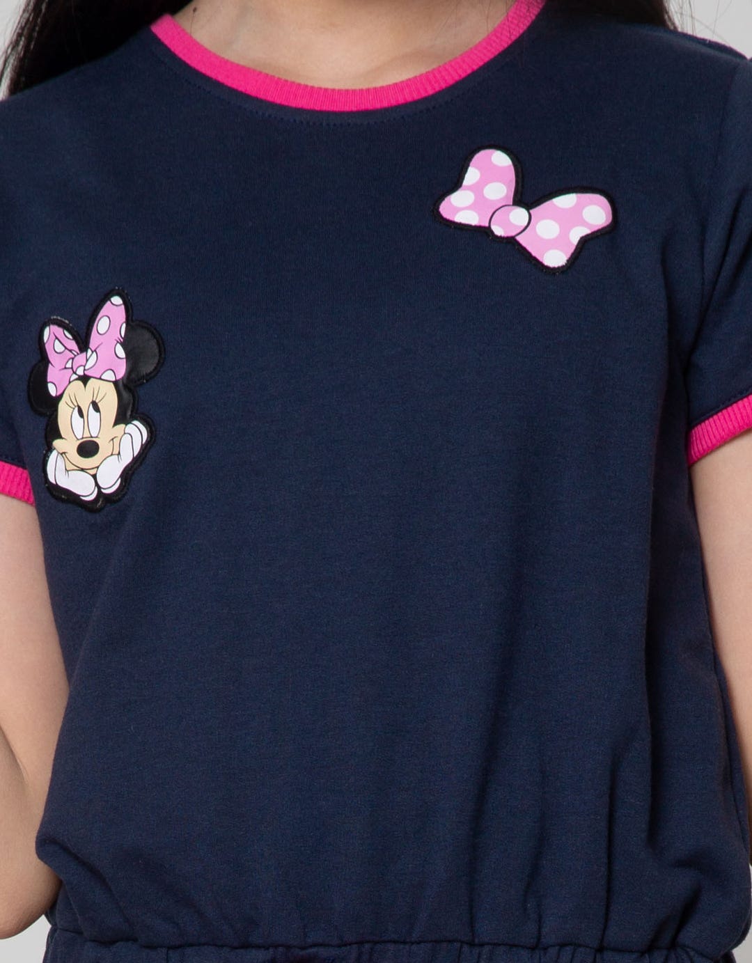 Disney Short Sleeve Midi Dress Minnie Elastic Waist