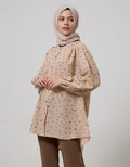 Annisa Long Sleeve Blouse Dappledot Print