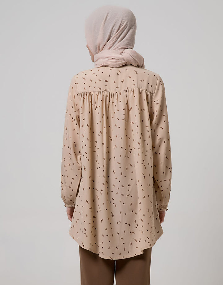 Annisa Long Sleeve Blouse Dappledot Print