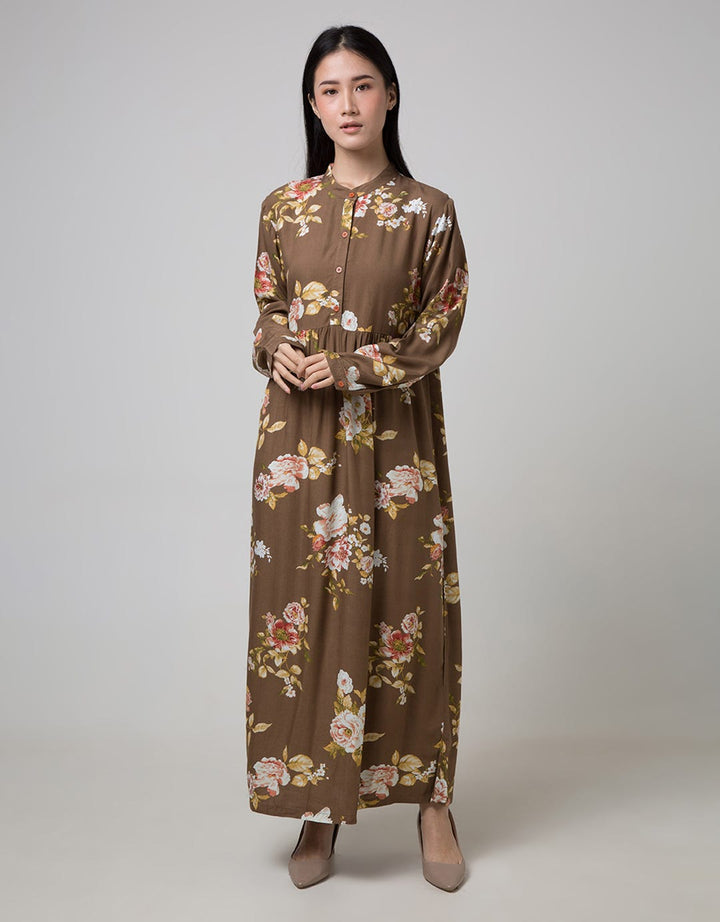 St. Yves Long Sleeve Maxi Dress Torch Ginger