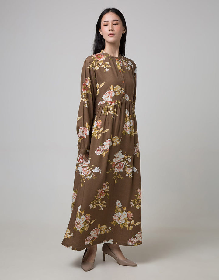 St. Yves Long Sleeve Maxi Dress Torch Ginger