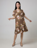 St. Yves Short Sleeve Midi Dress Torch Ginger