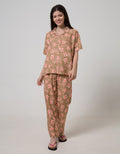 St. Yves Short Sleeve Pyjama Pants Linear Set