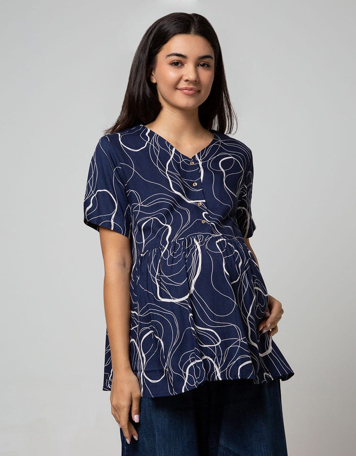 St. Yves Mom Short Sleeve Blouse Shirt