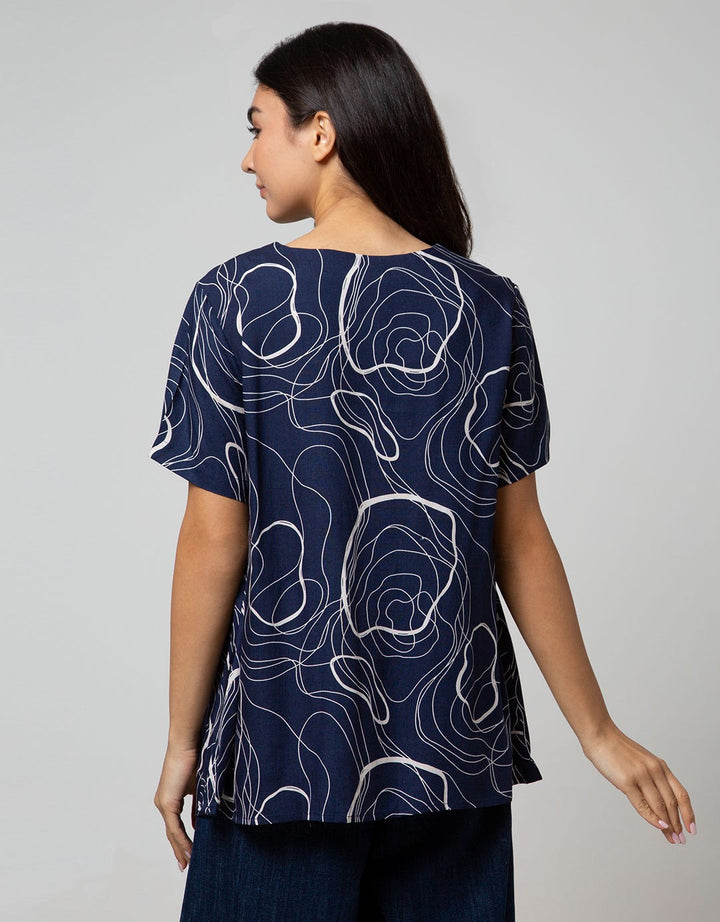 St. Yves Mom Short Sleeve Blouse Shirt