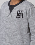 Little M You Look Good Embroidered Sweater
