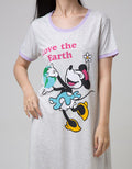Disney Short Sleeve Midi Dress Minnie Save The Earth