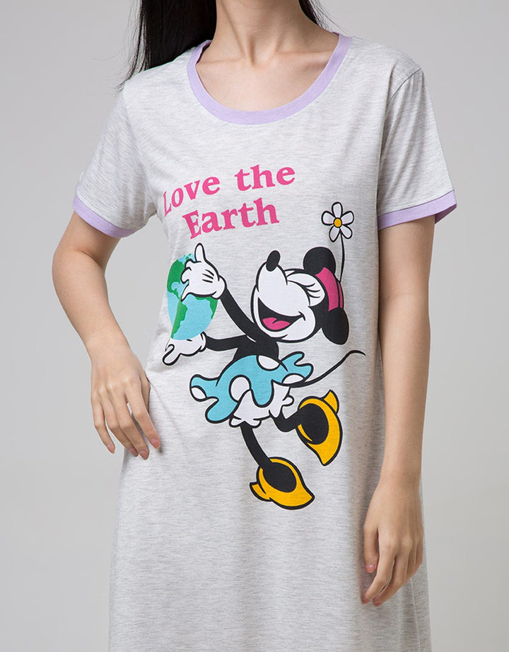 Disney Short Sleeve Midi Dress Minnie Save The Earth