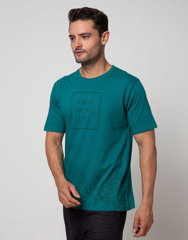 T Zone Short Sleeve T-Shirt Print Graphic Theme Floral Nature Tropi