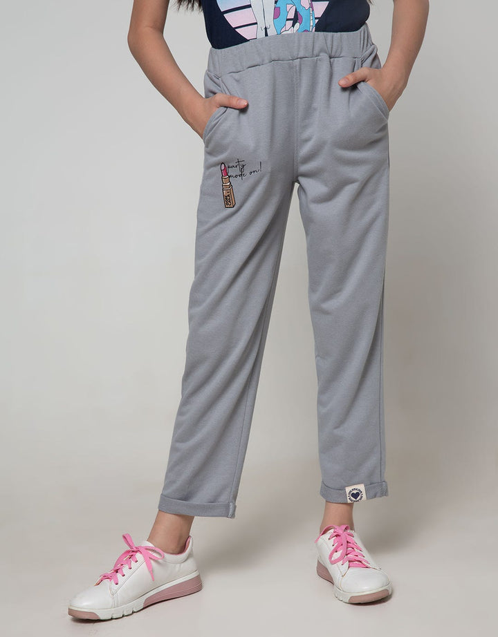 Nevada Long Pants Knit Bordir Lipstick And Tab Bawah