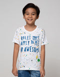 Little M Short Sleeve Tshirt Fullprint Splash Color Rules Dont Apply